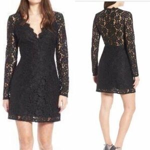 Wayf Black Lace Mini Dress LBD size Small